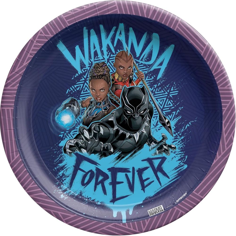 Black Panther Wakanda Forever Dessert Plates (8ct)