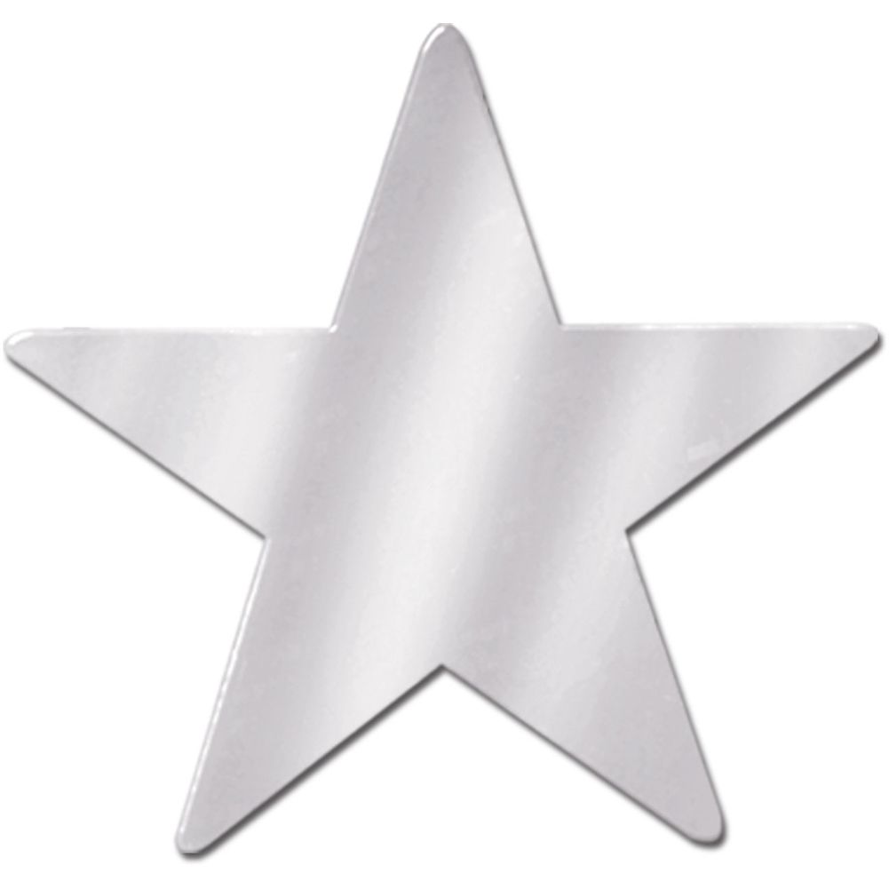 5" Silver Foil Star Cutout