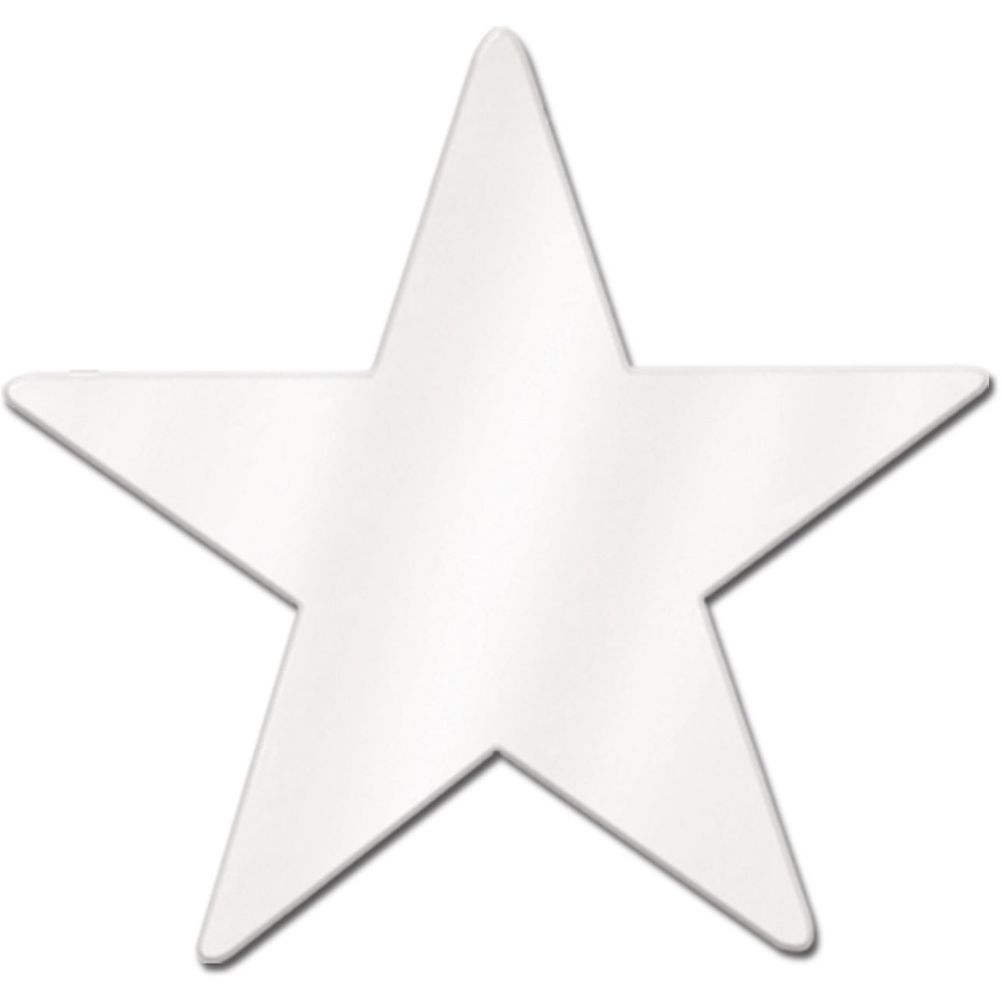 5" White Foil Star Cutout