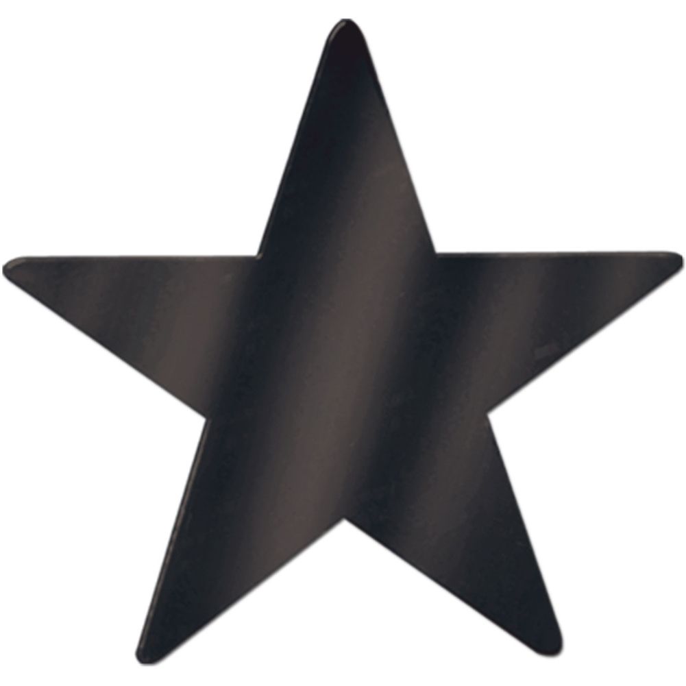 9" Black Foil Star Cutout