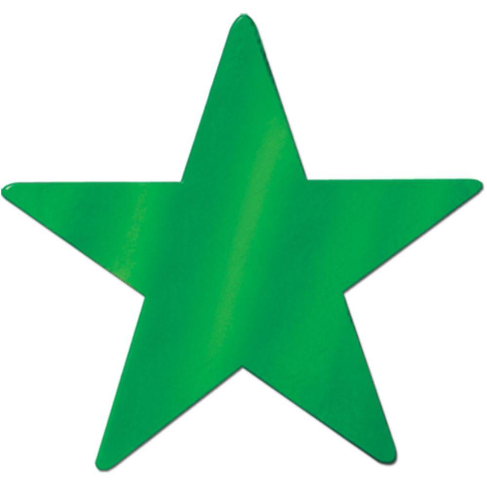 9" Green Foil Star Cutout