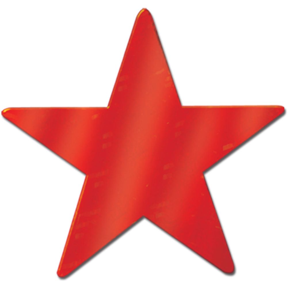 9" Red Foil Star Cutout