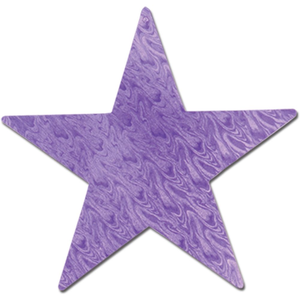12" Embossed Purple Foil Star
