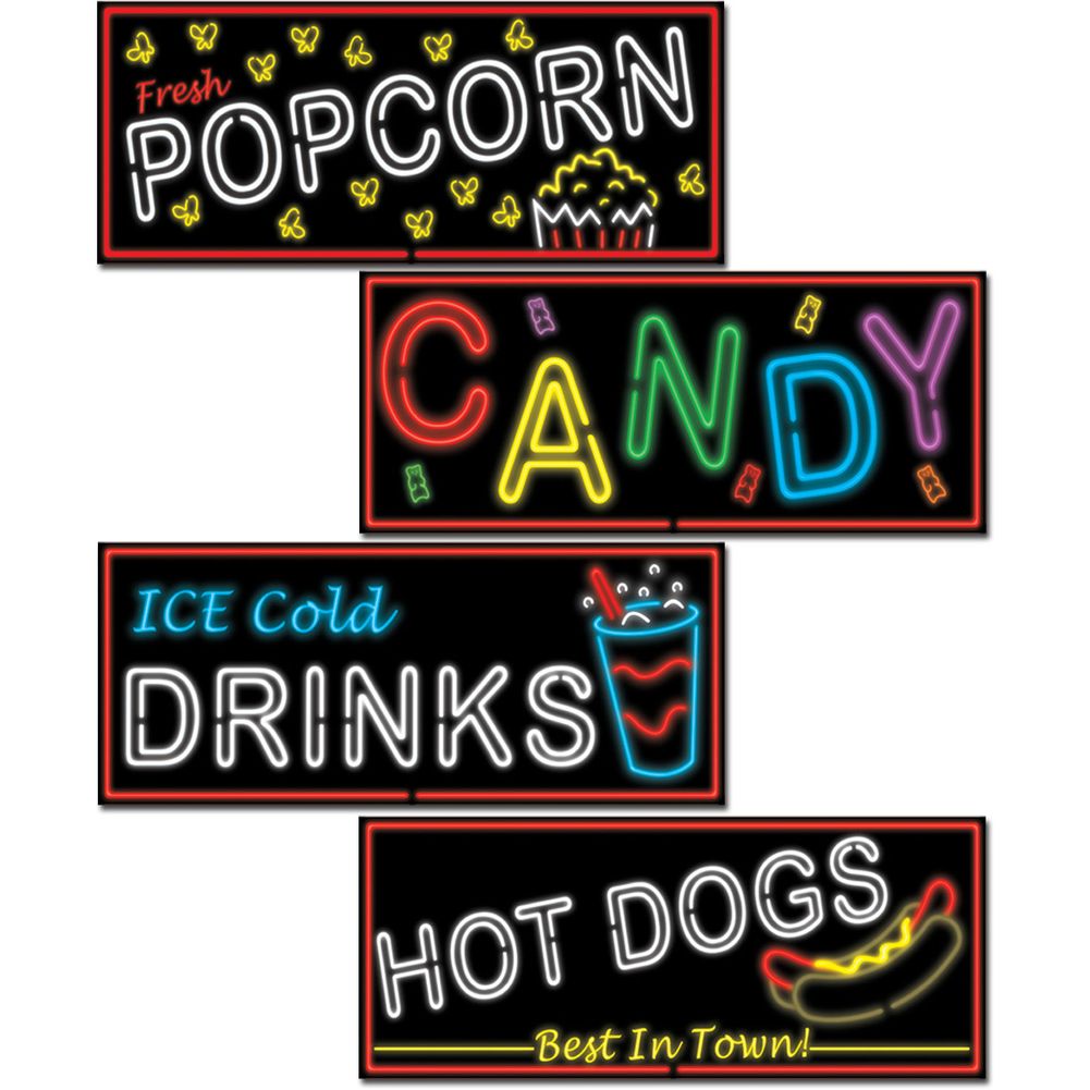 Neon Food Sign Cutouts