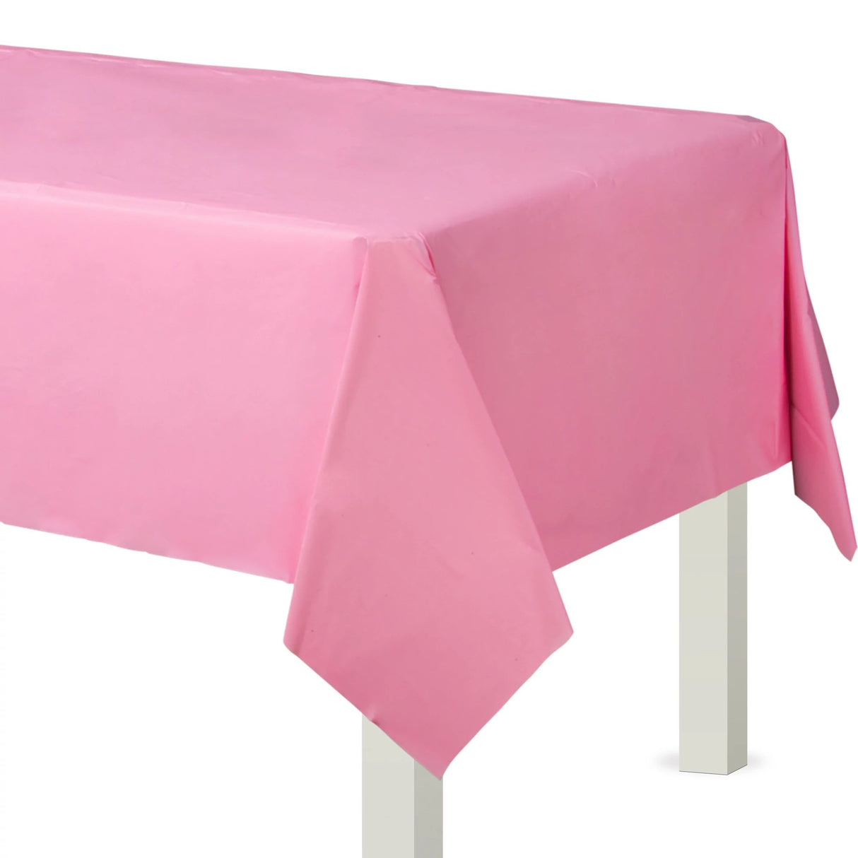 New Pink Fabric Backed Rectangle Tablecover