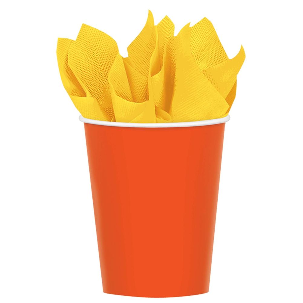 Orange Peel 9oz Paper Cups (8ct)