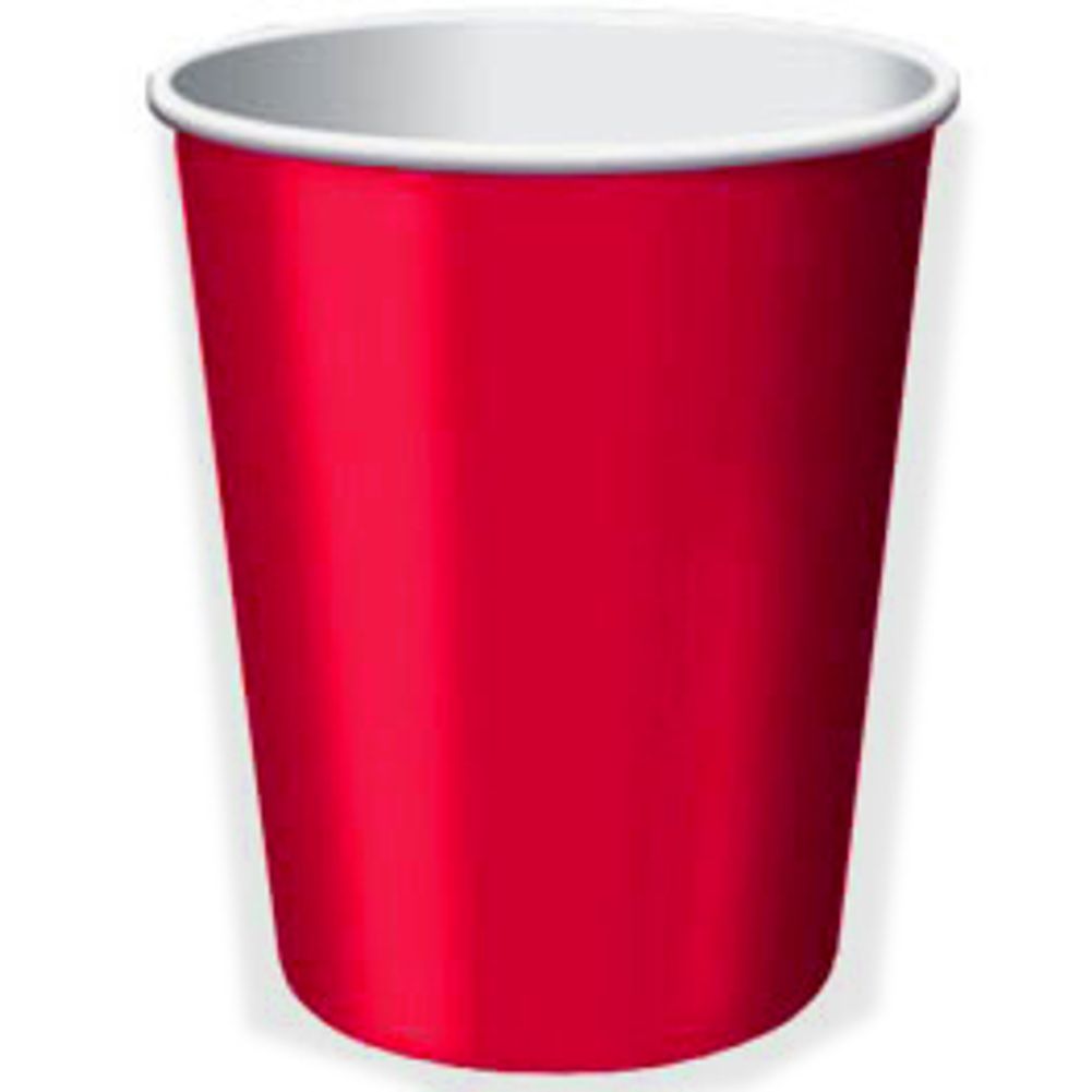 Apple Red 9oz Paper Cups (8ct)