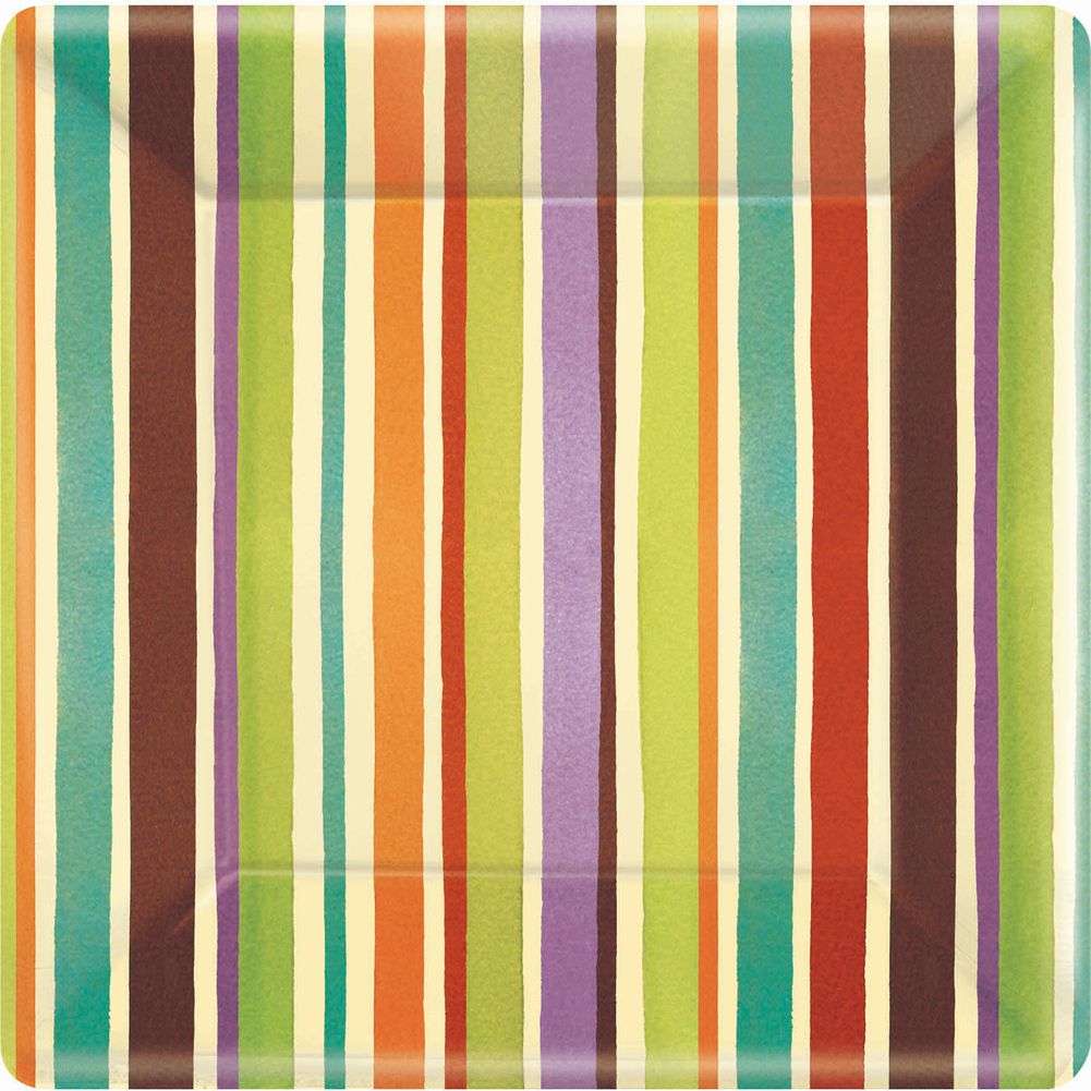 Crafty Stripe Banquet Plates (8ct)