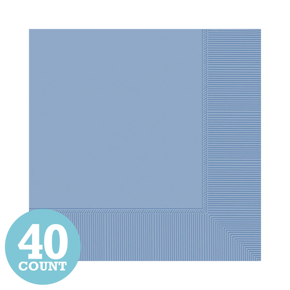 Pastel Blue 2-Ply Beverage Napkins (40ct)
