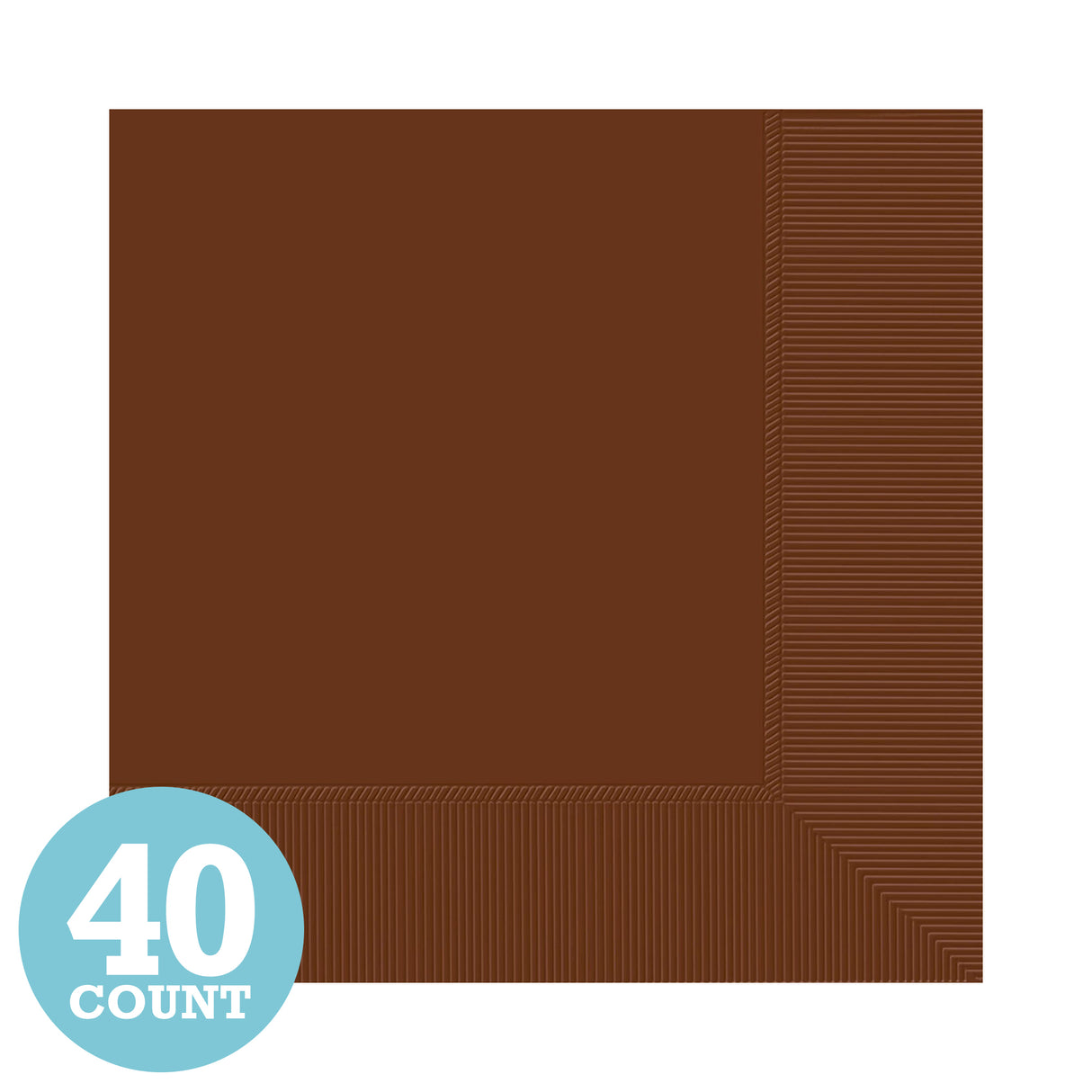Chocolate Brown 2-Ply Beverage Napkins (40ct)
