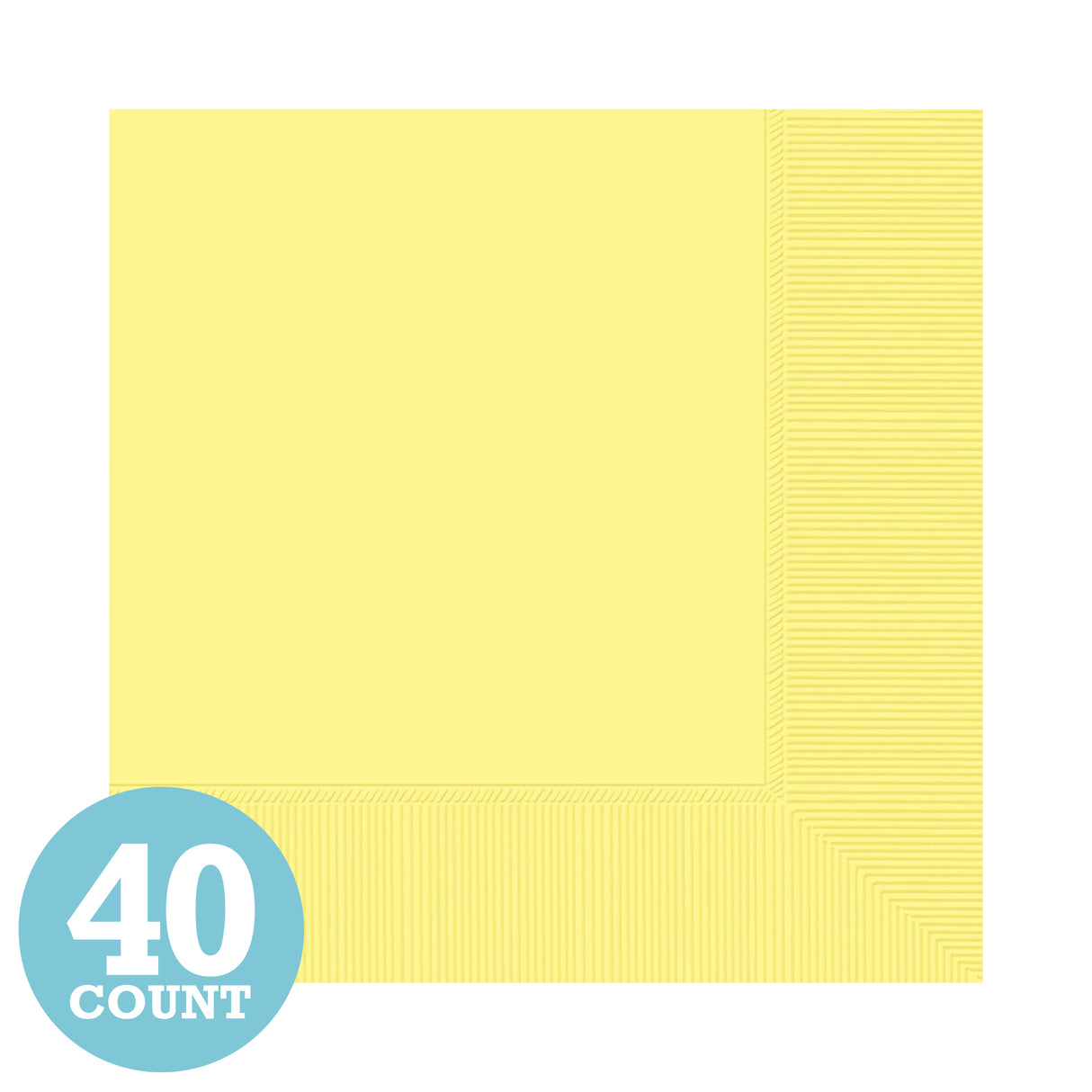 Light Yellow 2-Ply Beverage Napkins (40ct)