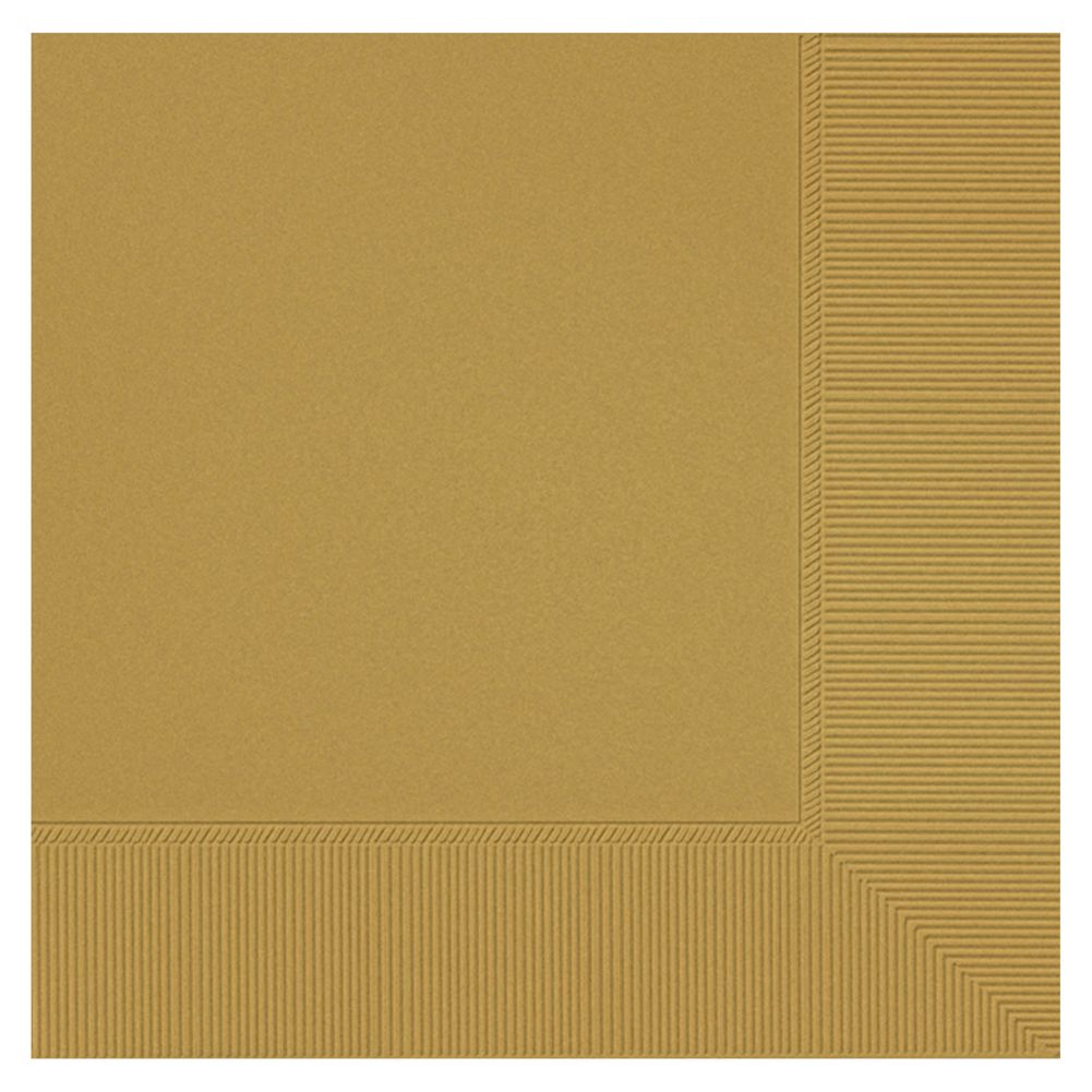 Gold 2-Ply Beverage Napkins (40ct)