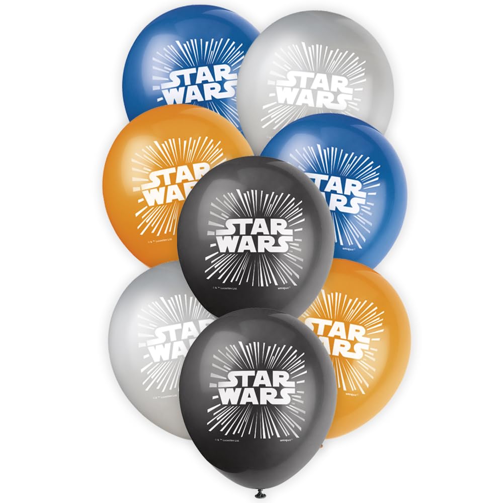 Star Wars Birthday Party Kit for 16 – 9 Inch Plates, Napkins, Table Cover, Banner, Balloons and Party Masks (58 pc) – photo 5