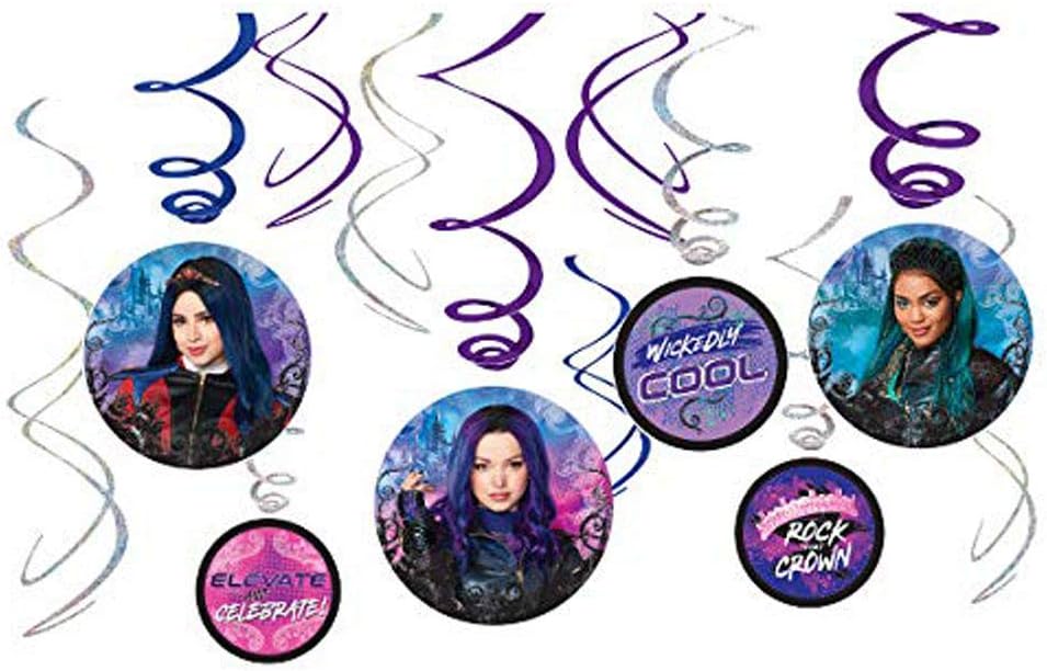Disney Descendants 3 Swirl Decorations (12ct)