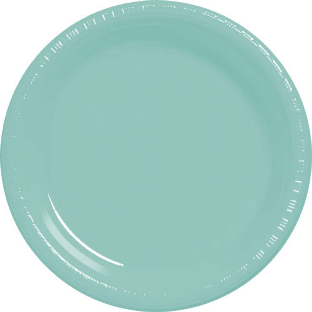 Robins Egg Blue Plastic Dessert Plates (50ct)