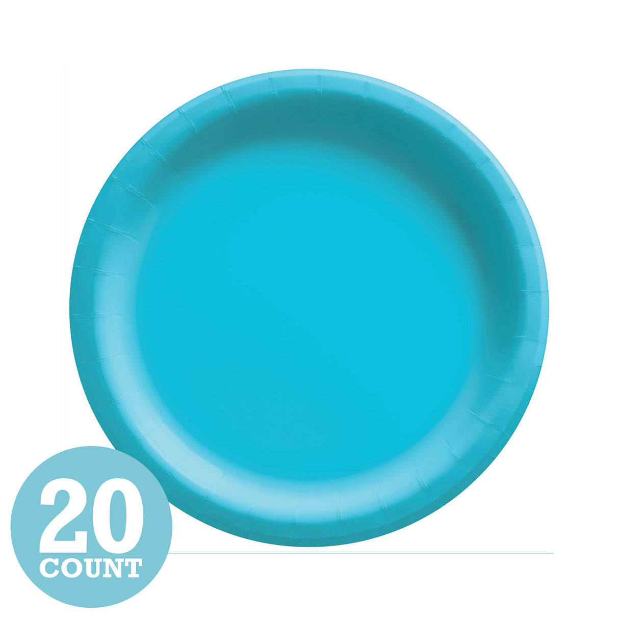 Caribbean Blue Paper Dessert Plates (20ct)