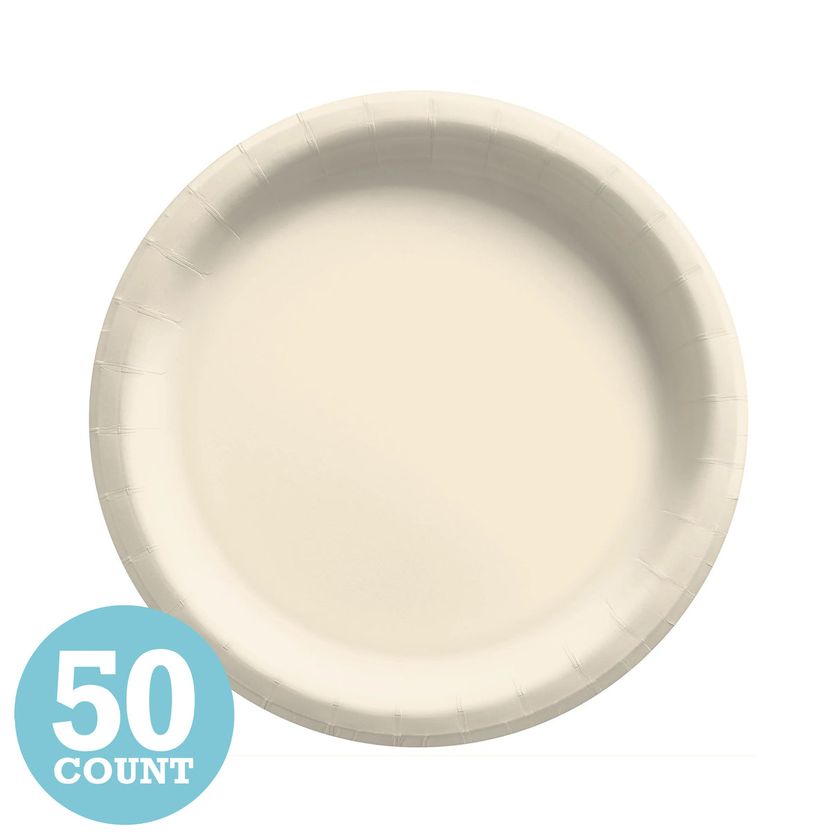 Vanilla Creme Paper Dessert Plates (50ct)