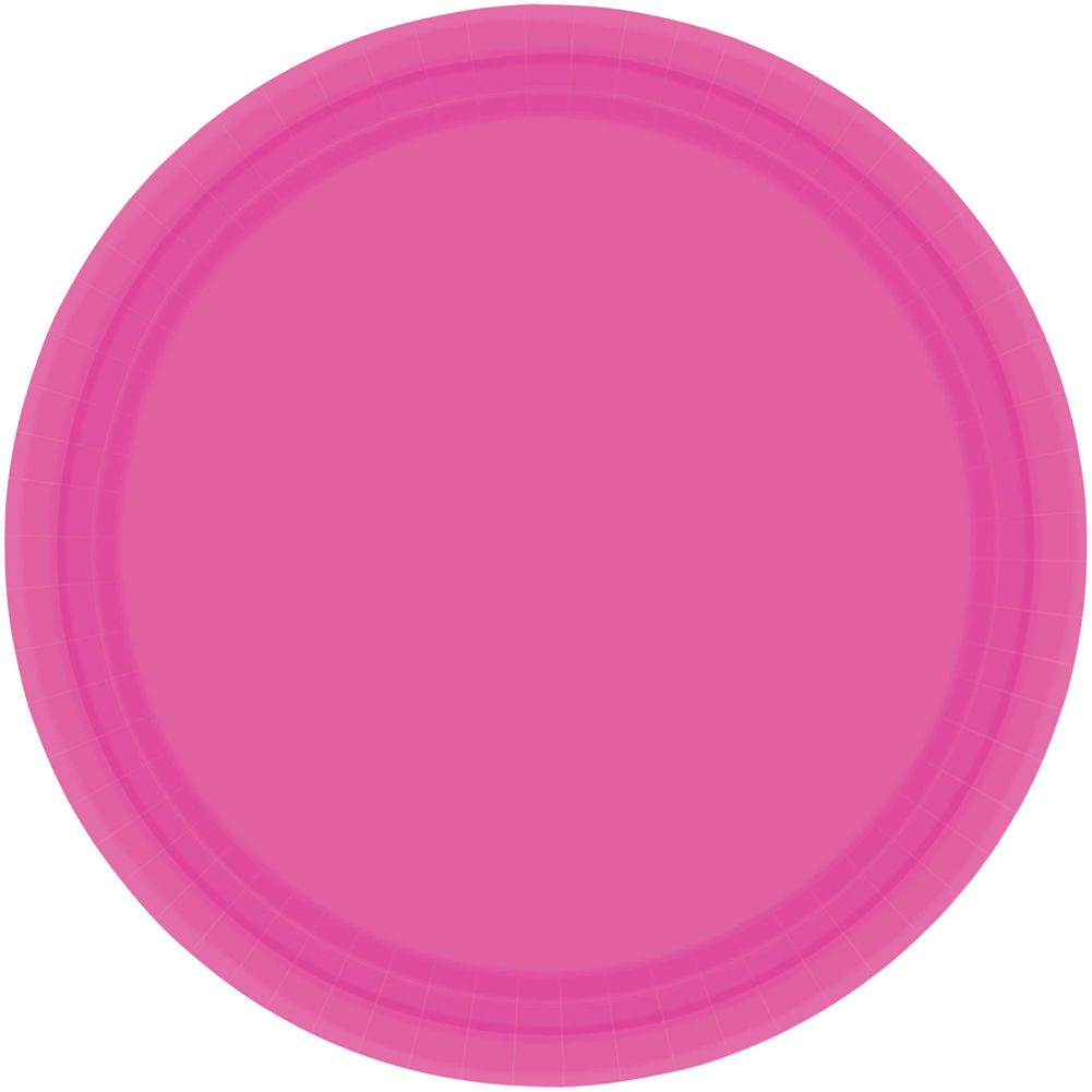 Bright Pink Paper Dinner Plates (20ct)