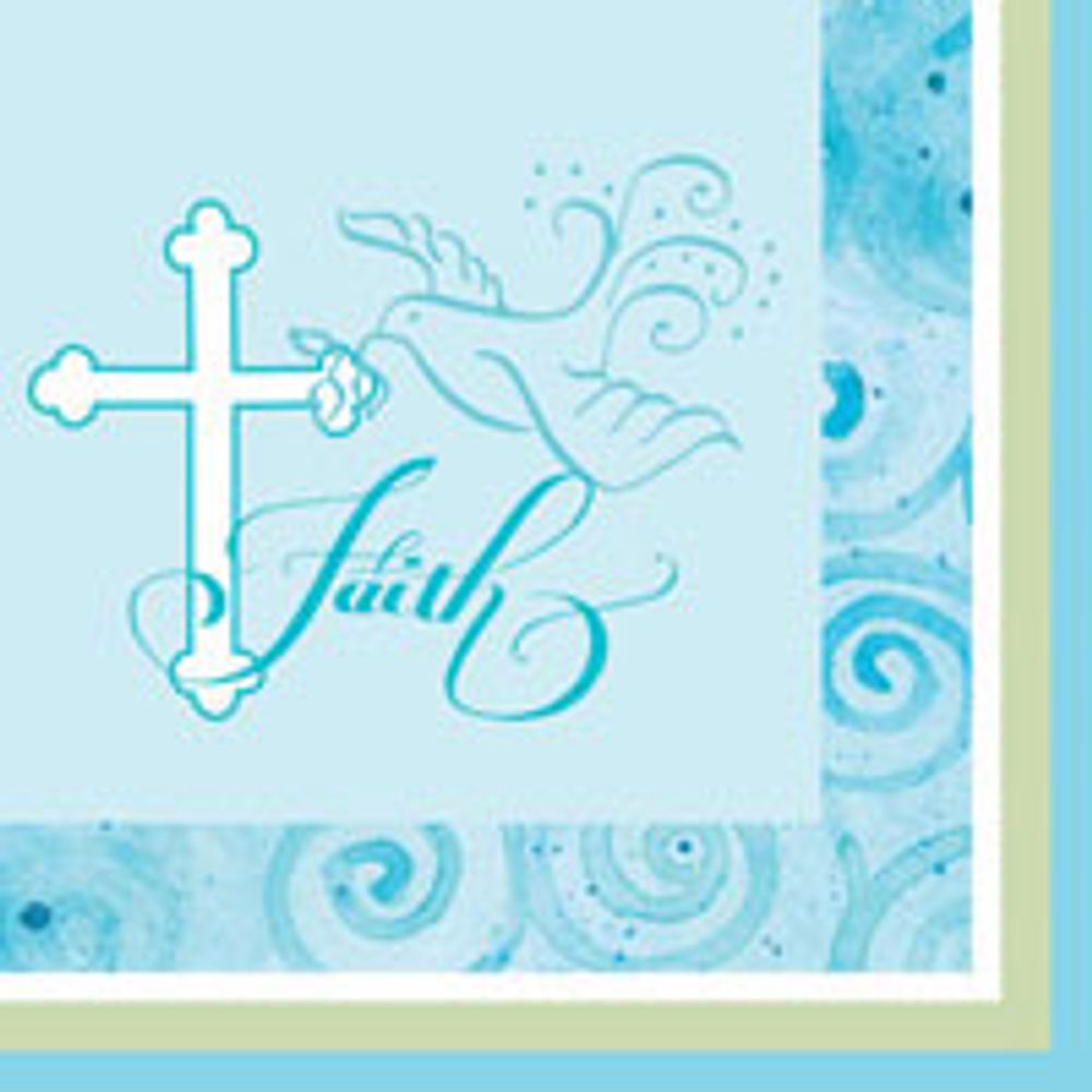 Faithful Dove Blue Luncheon Napkins (16ct)