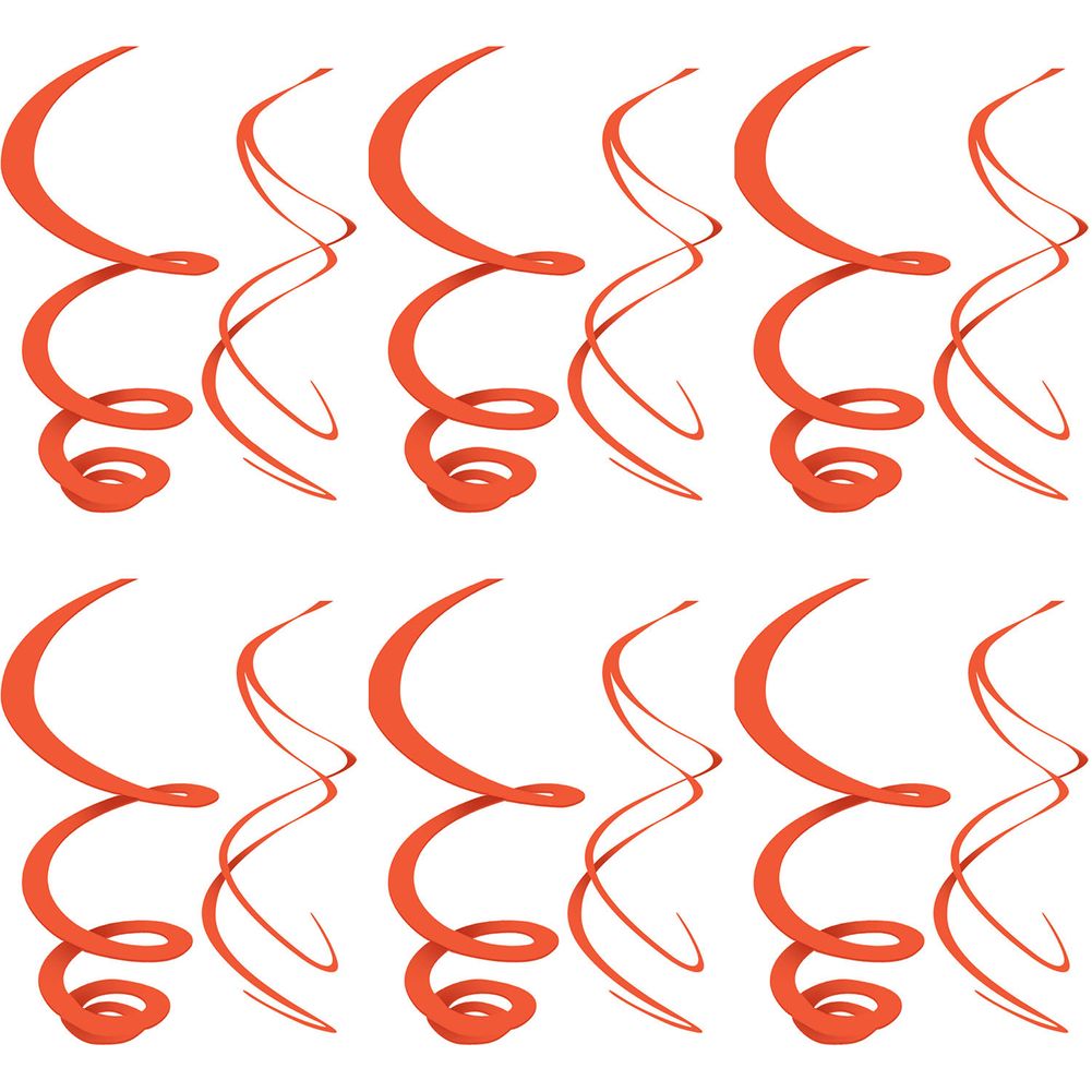 Orange Peel Plastic Swirl Decorations