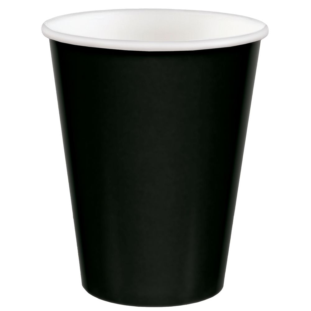 Jet Black 9oz Paper Cups (20ct)