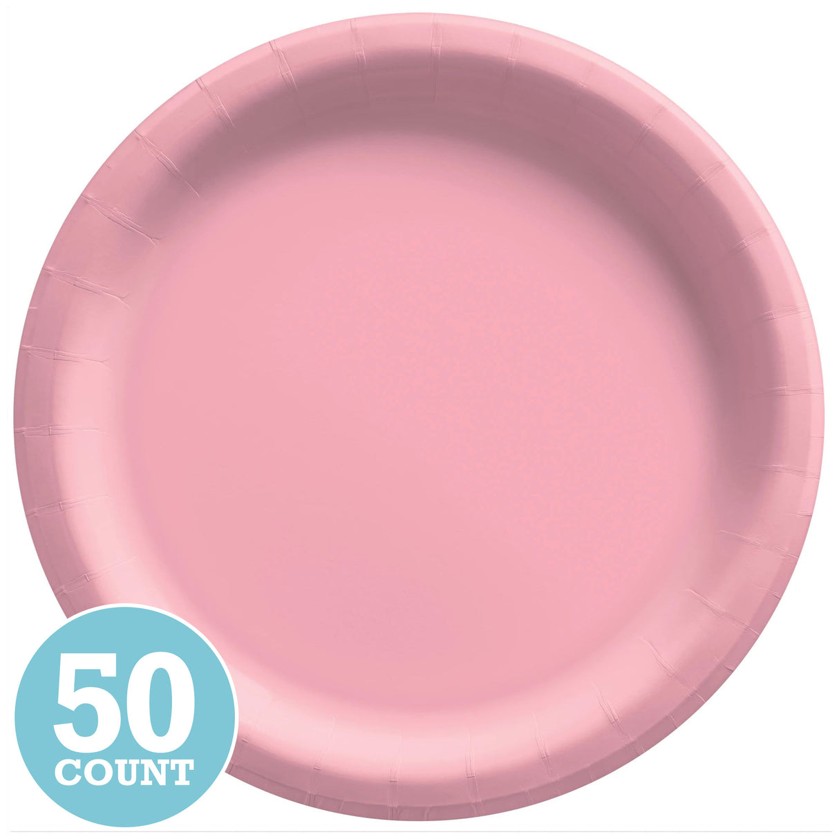 New Pink Banquet Paper Plates (50ct)