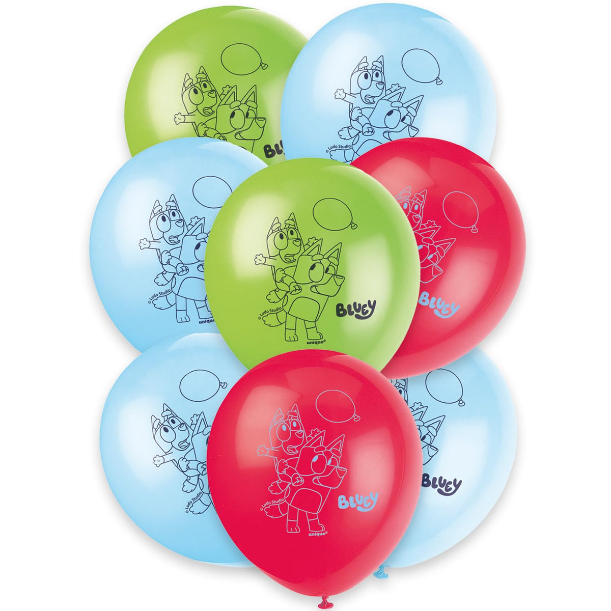 Bluey Birthday Party Kit for 16 – 9 Inch Plates, Napkins, Table Cover, Banner, Balloons and Swirl Decorations (45 pc) – photo 6