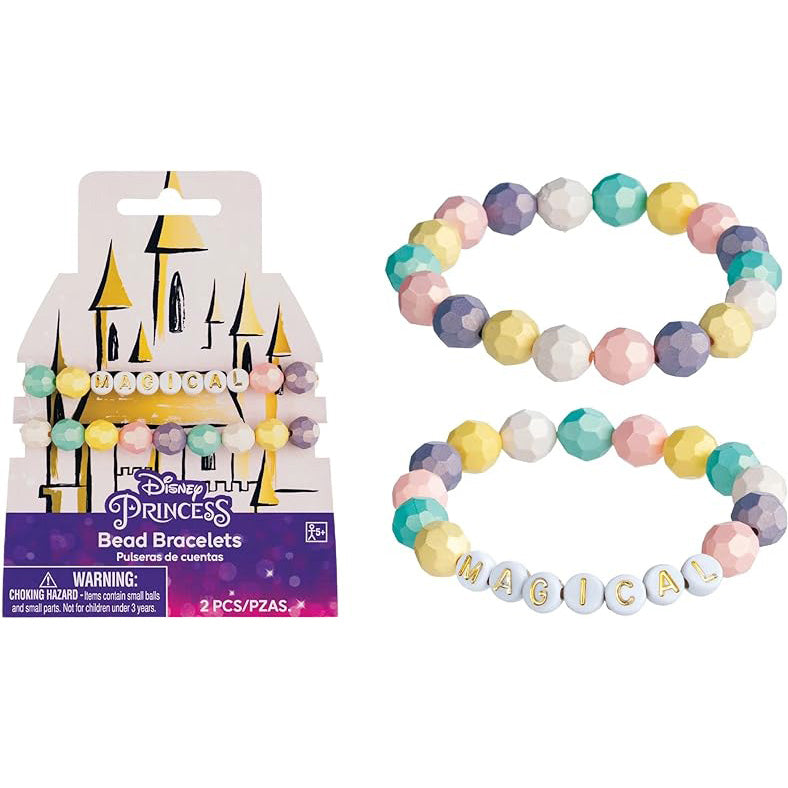 Multicolor Magical Disney Princess Plastic Bead Bracelets (2ct)