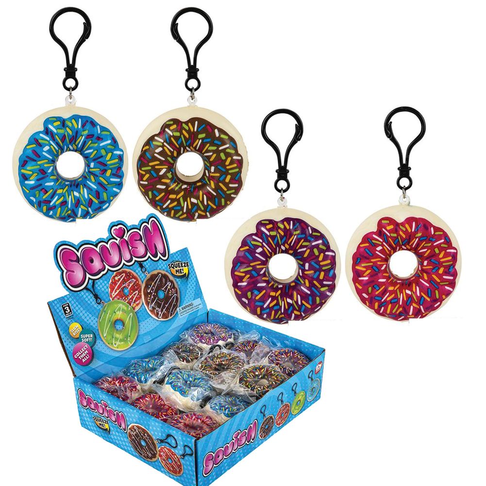 2.75" SQUISH DONUT BACKPACK CLIP (24/DSP)