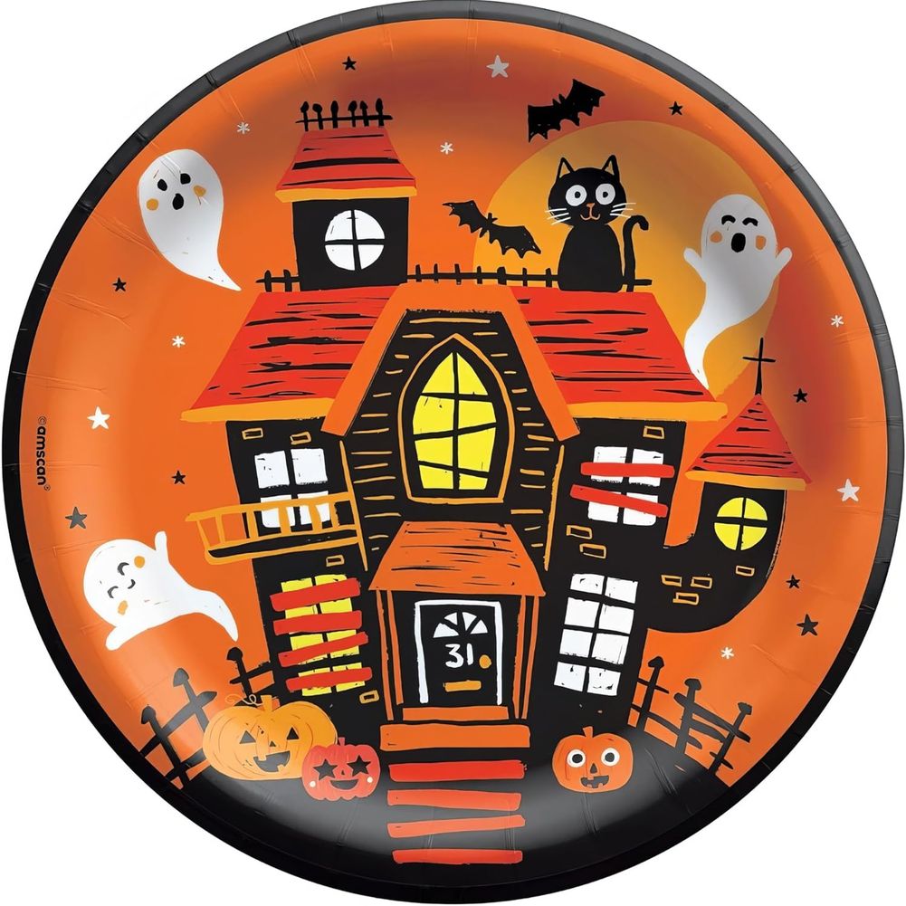 Spooky Friends 8 1/2" Round Plates (50ct)