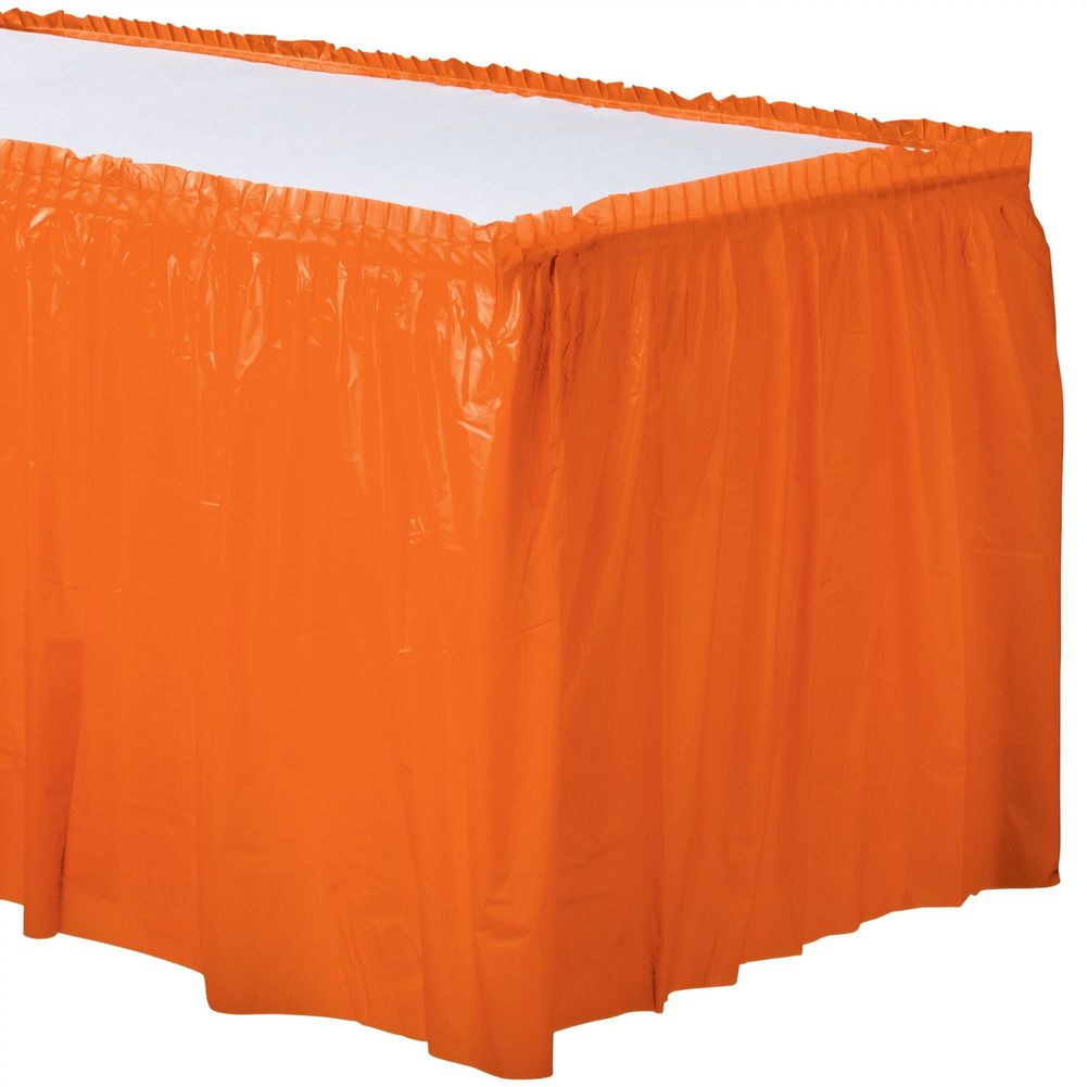 Orange Peel Plastic Table Skirt 21' X 29"