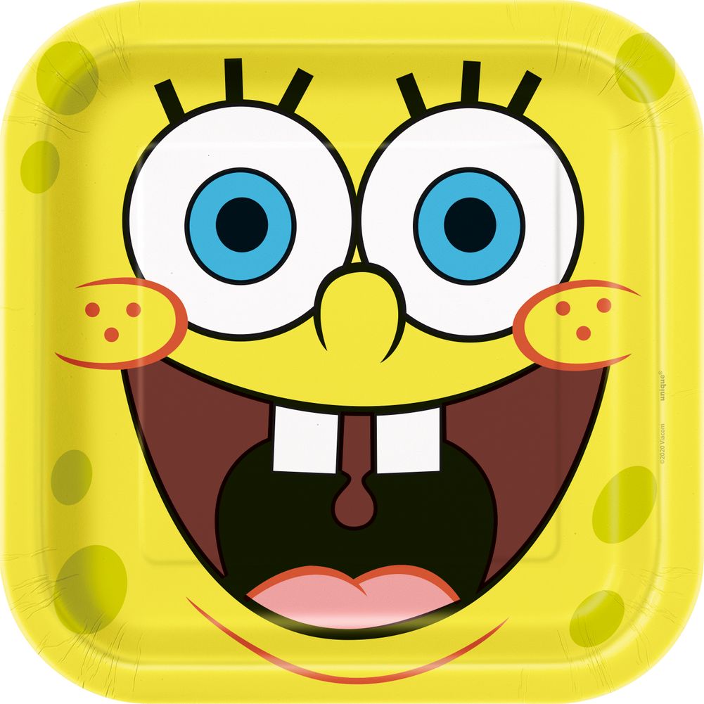 SpongeBob SquarePants Square 9" Plates (8ct)