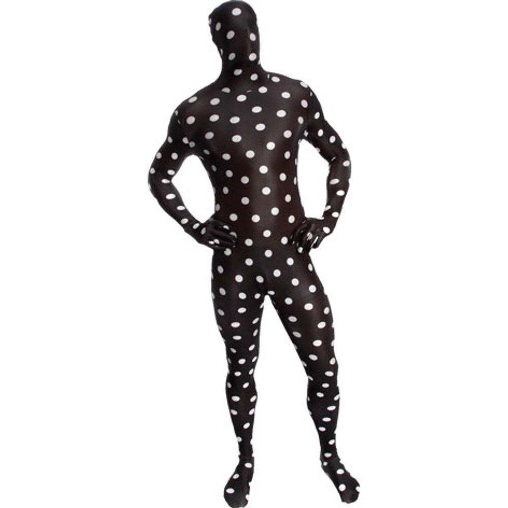 Black and White Spot Morphsuit Mens XX-Large