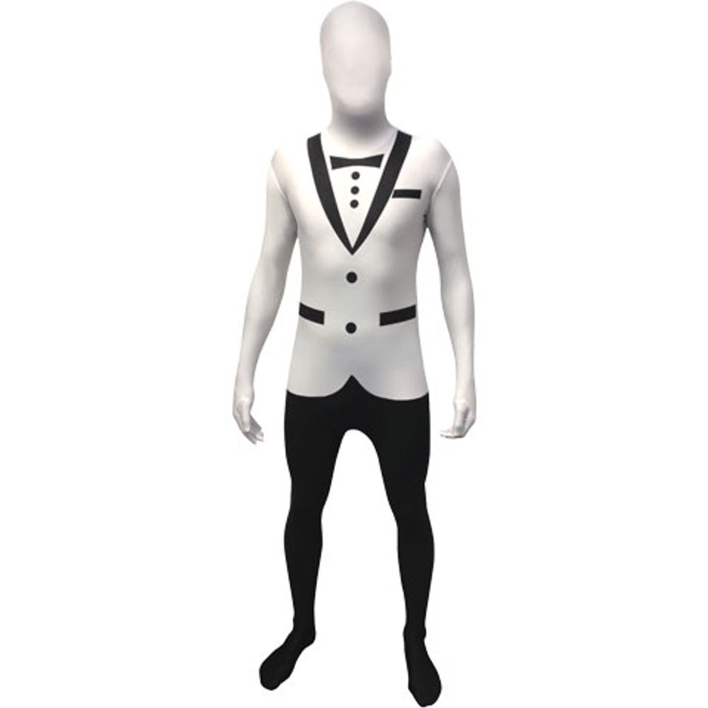 White Tuxedo Adult Morphsuit X-large