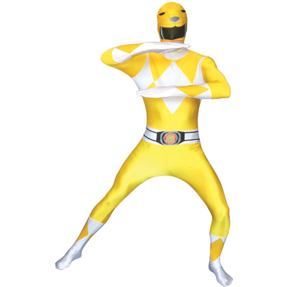 YELLOW POWER RANGERS ADULT MORPHSUIT X-LARGE