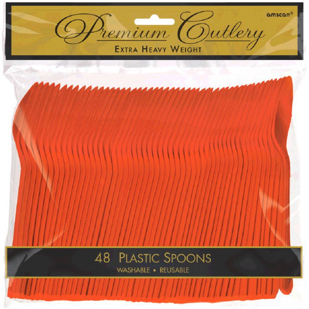 Orange Peel Heavy Weight Plastic Spoons (48ct)