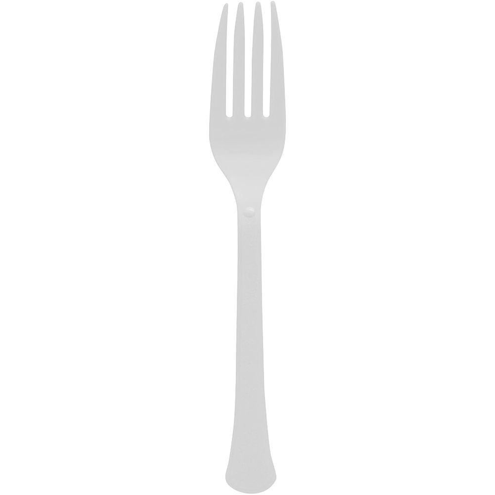 Frosty White Heavy Weight Plastic Forks (48ct)