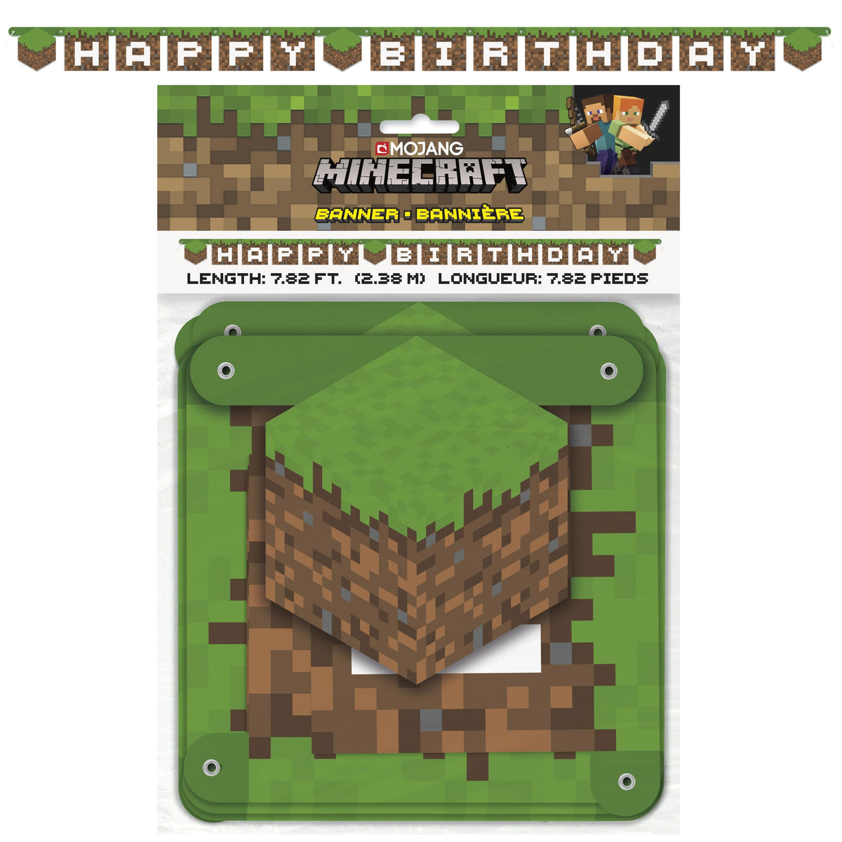 Minecraft Birthday Party Kit for 16 – 9 Inch Plates, Napkins, Table Cover, Cups, Banner and Balloons (58 pc) – photo 8