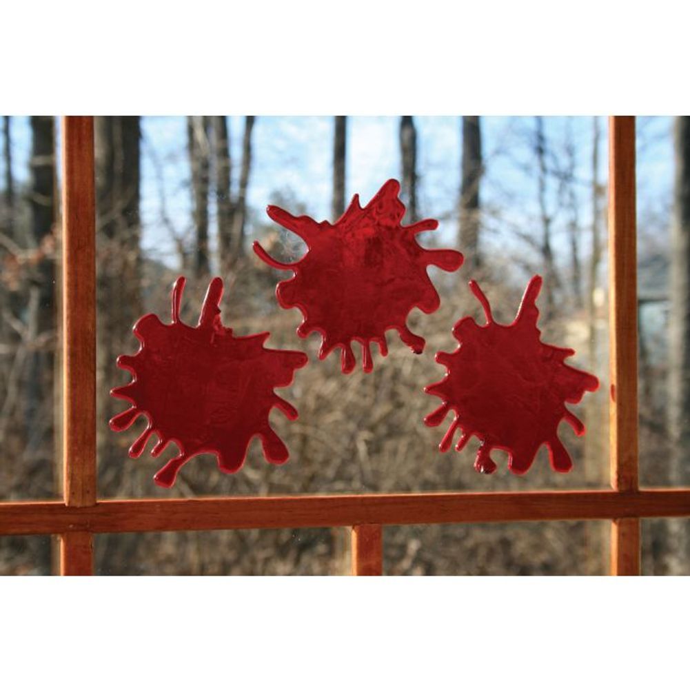 3-D Bloody Window Décor Splatter 18" Wide
