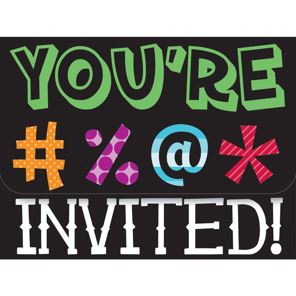 Holy Bleep Invites (8 per pac