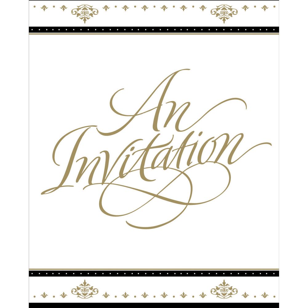 Stafford Gold Invitations