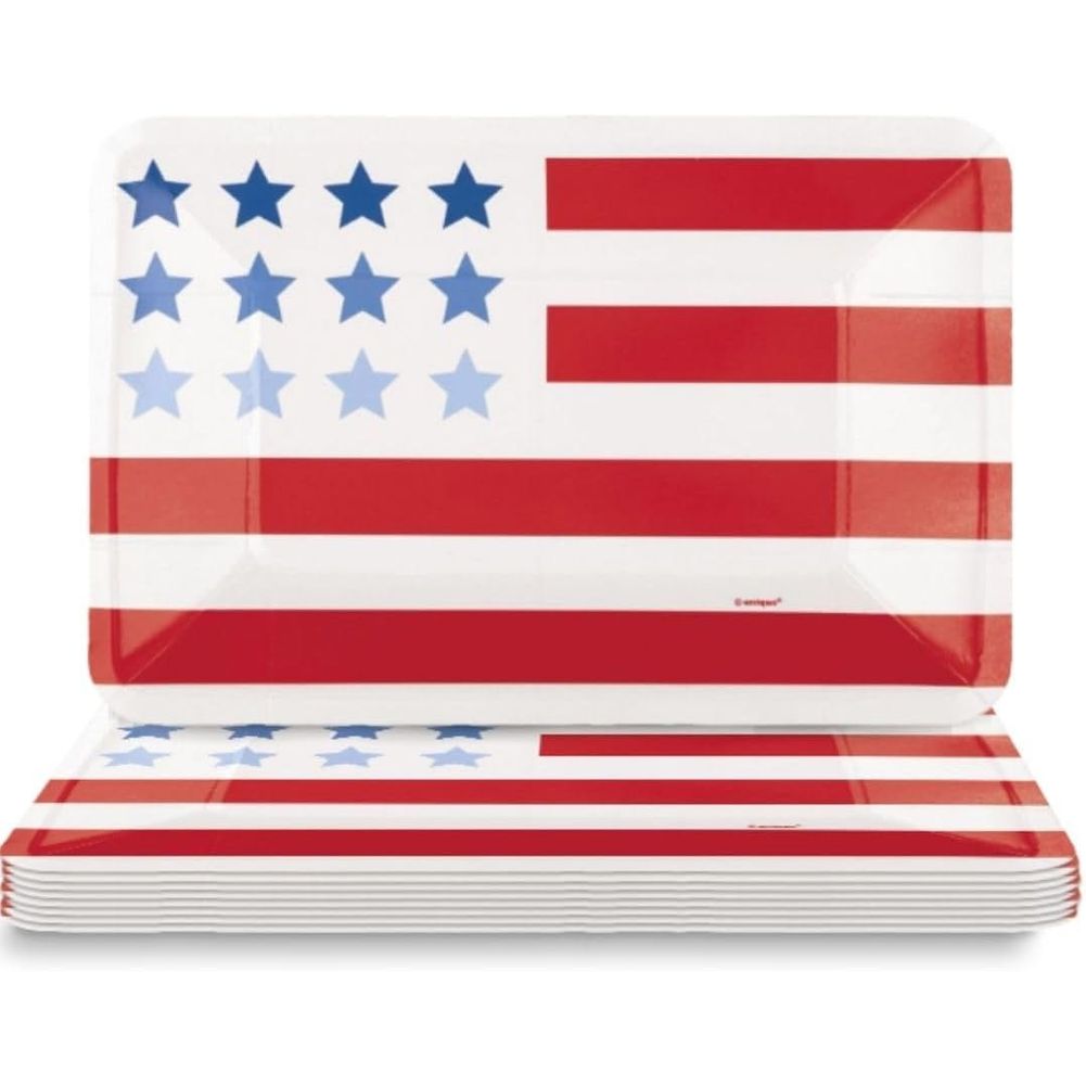 Patriotic USA Rectangular Plates (8ct)