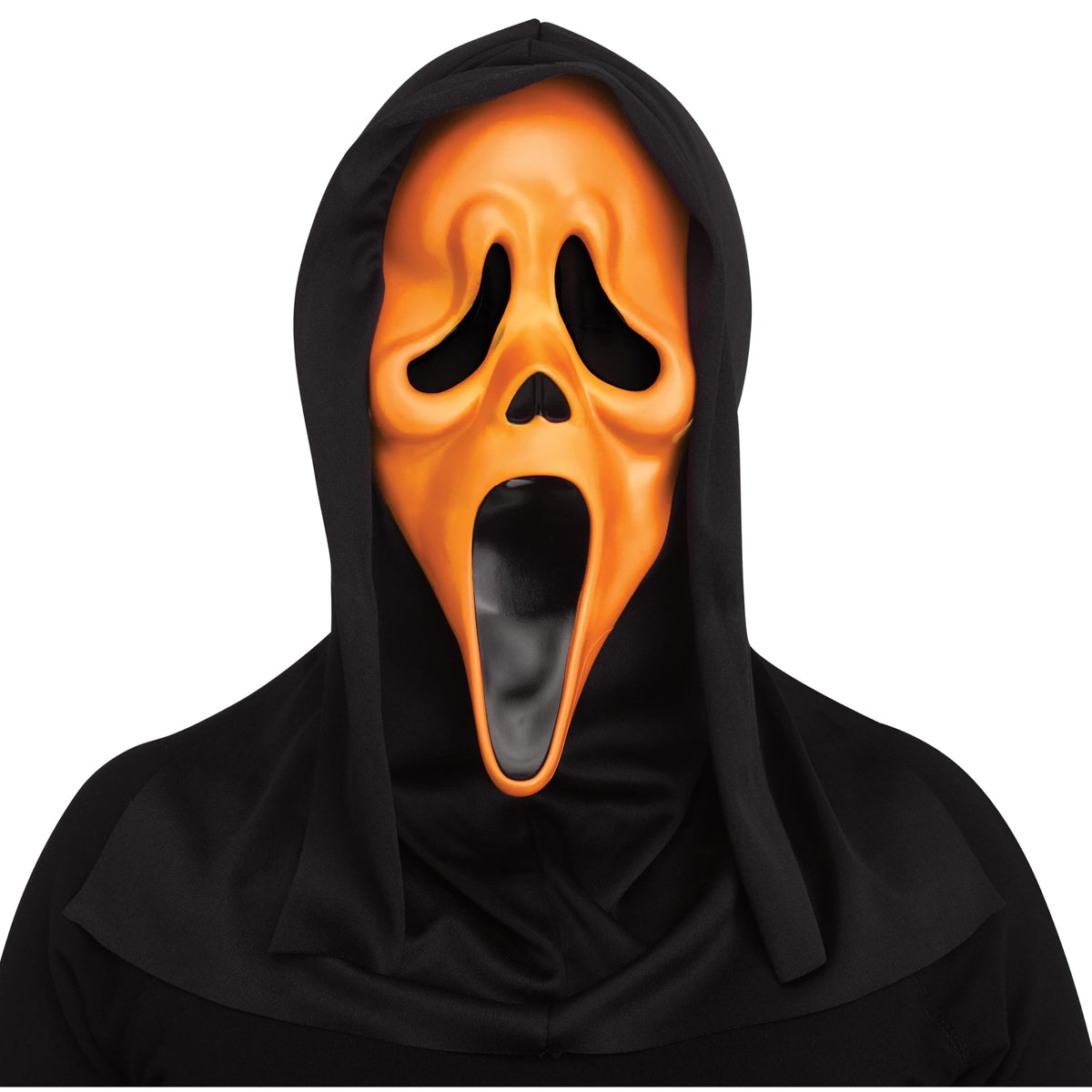 Fluorescent Orange Ghost Face® Mask
