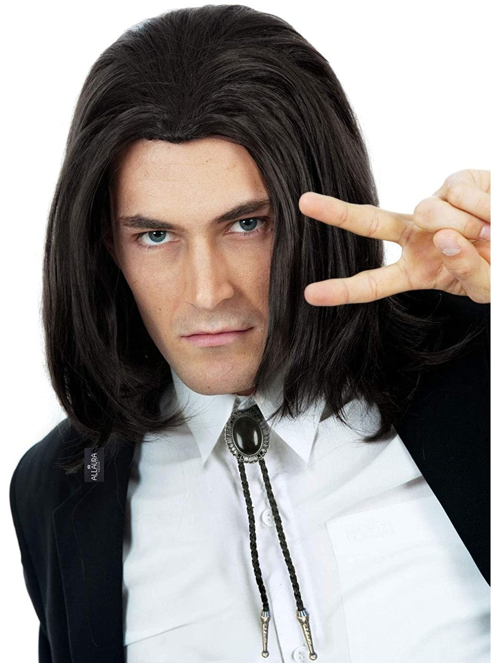 90s Hitman Black Wig costume wig, photo 1 of 2