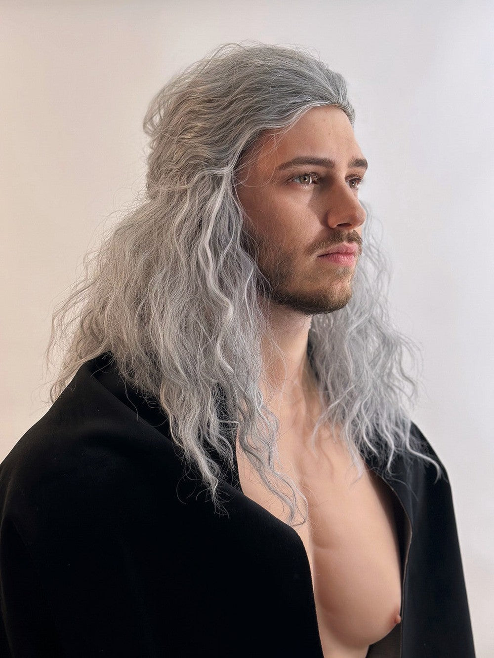 Grey Wavy Warrior Wig costume wig, photo 1 of 4
