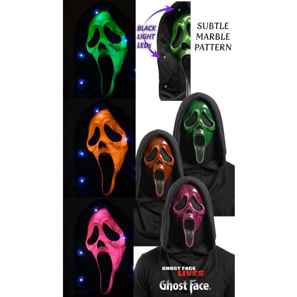 Ghost Face® Blacklight Mask - Pink