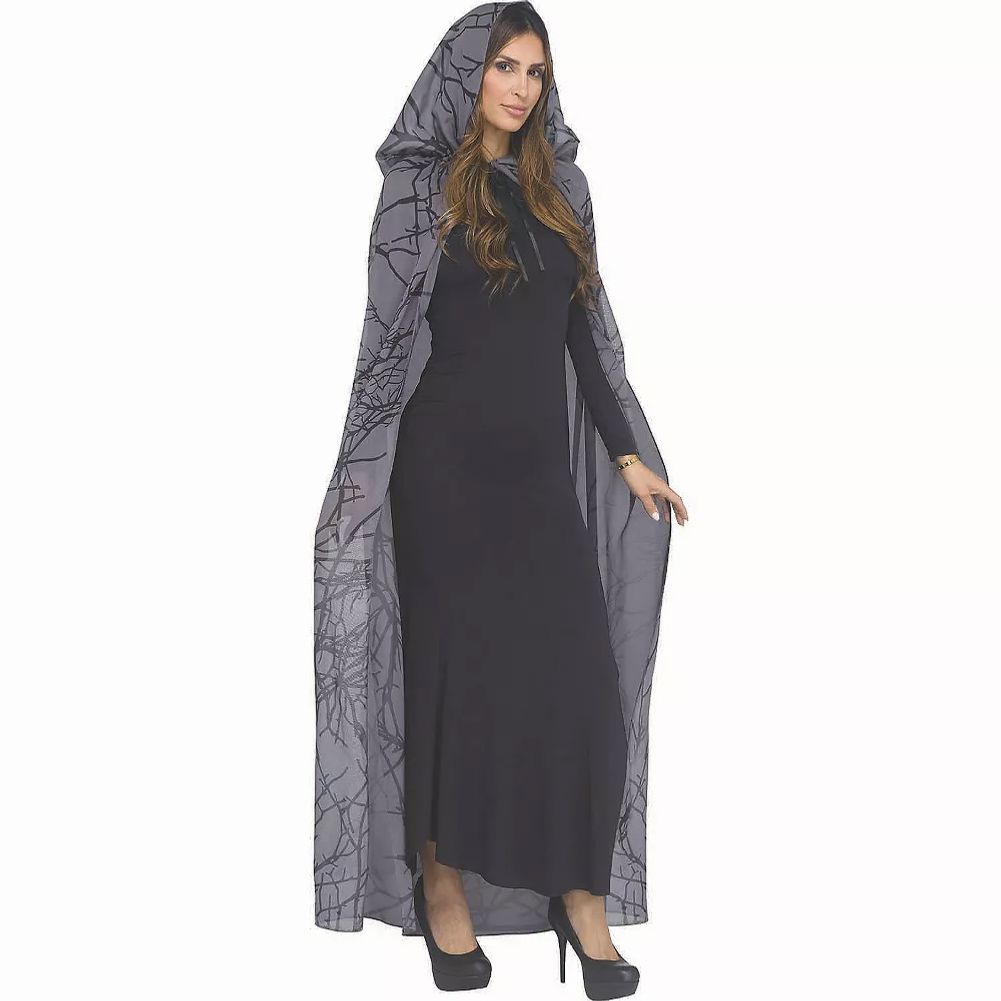 Black/Forest Hooded Adult Cape