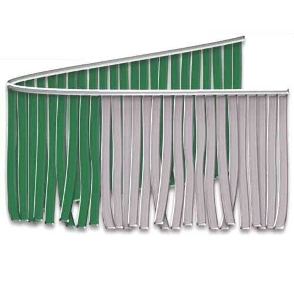 Green and Silver Metallic Fringe Banner 60 Ft.