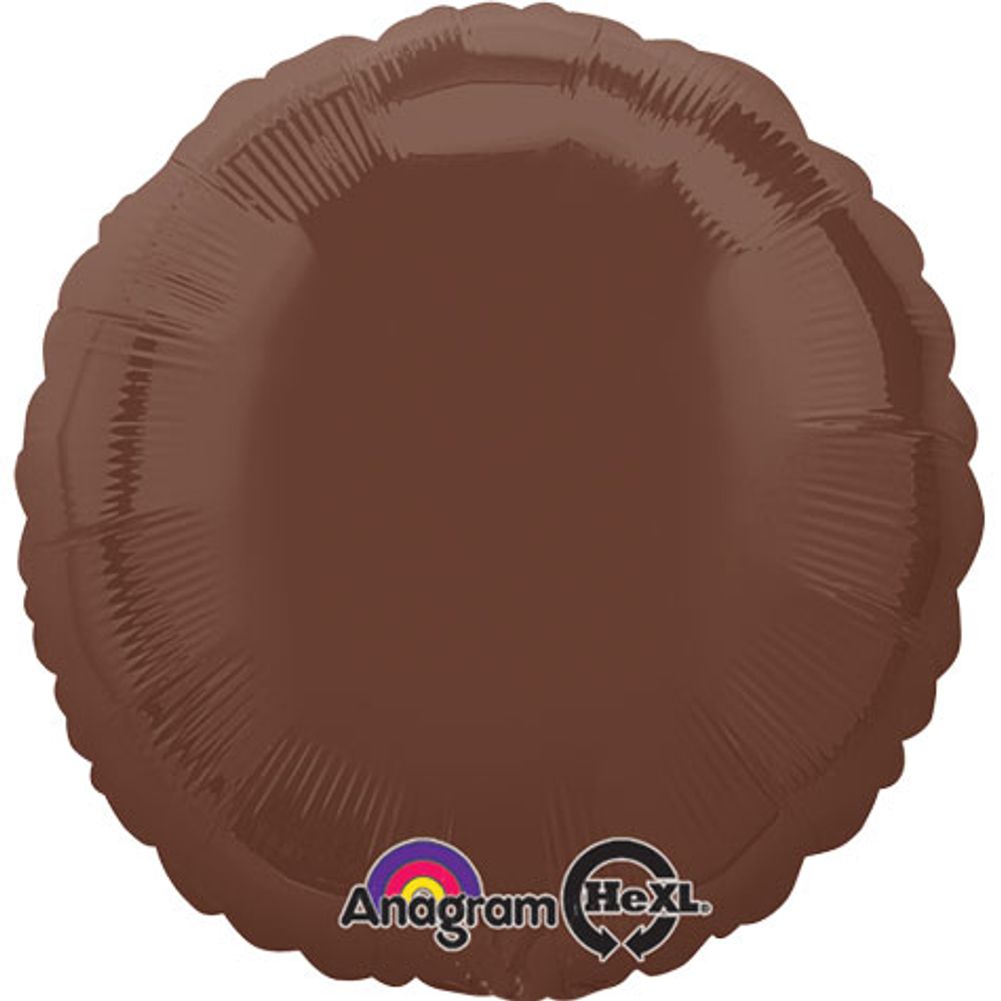 18" CHOCOLATE BROWN ROUND HX