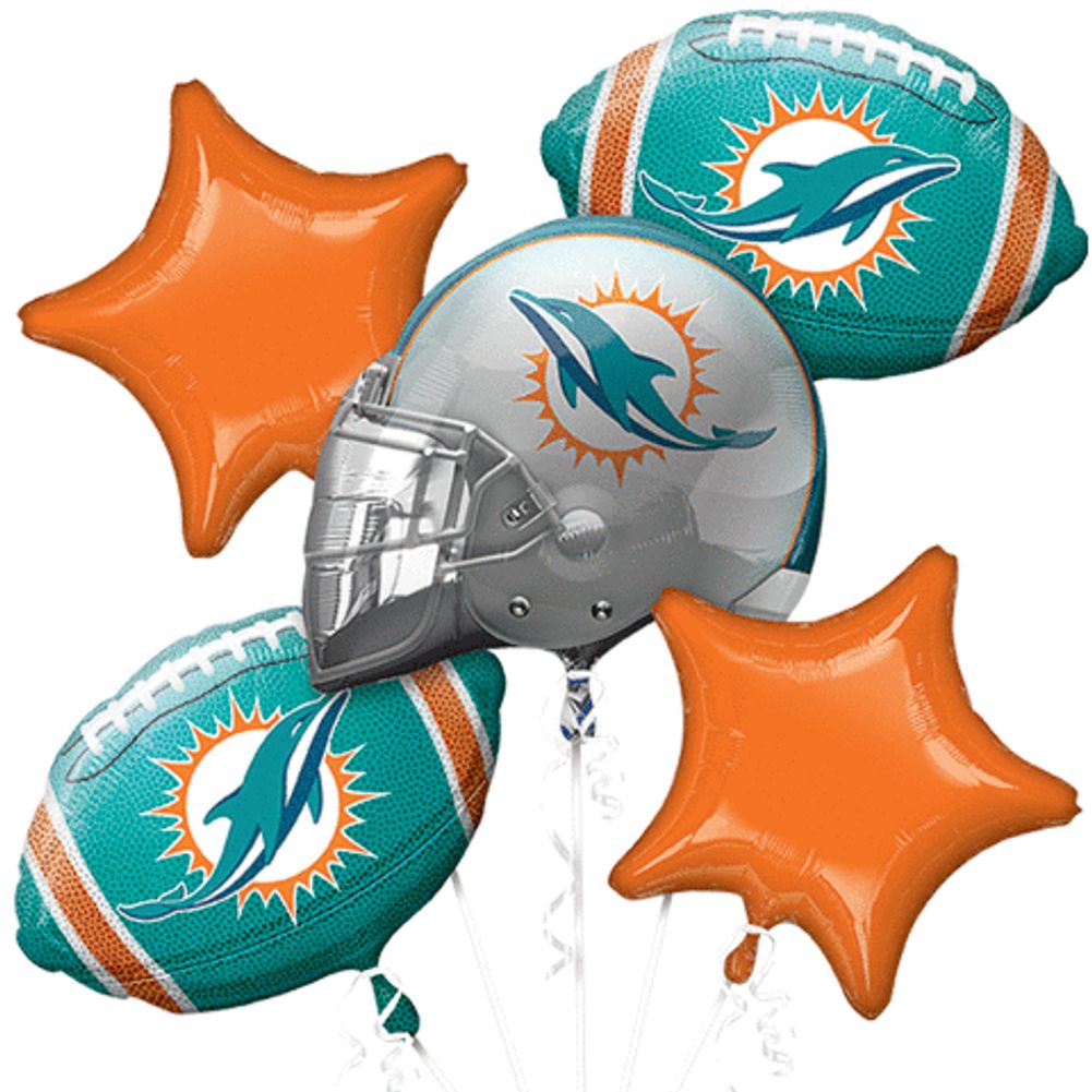 Miami Dolphins Bouquet Of Balloons